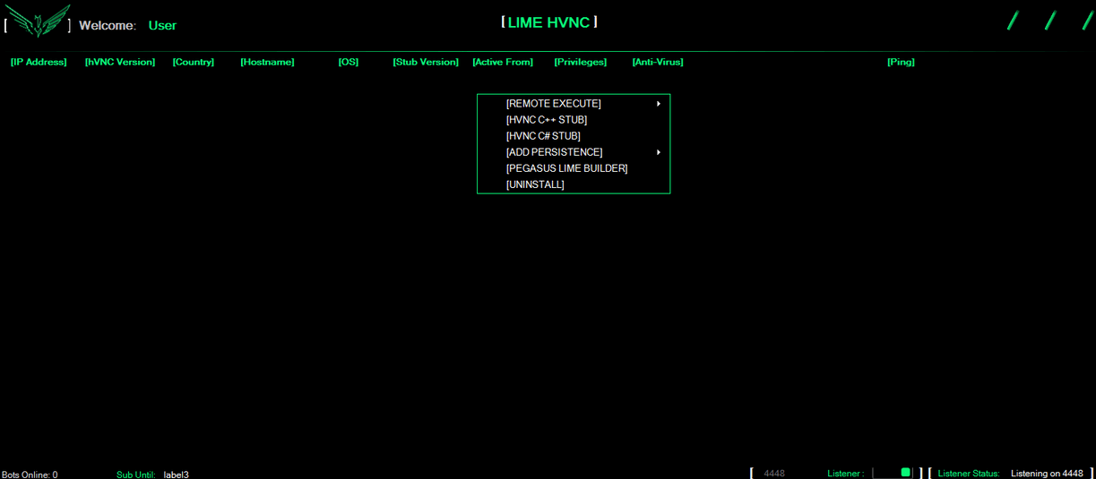 Pegasus Lime hVNC