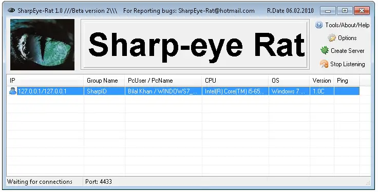 SharpEye-Rat 1.0 Beta 2